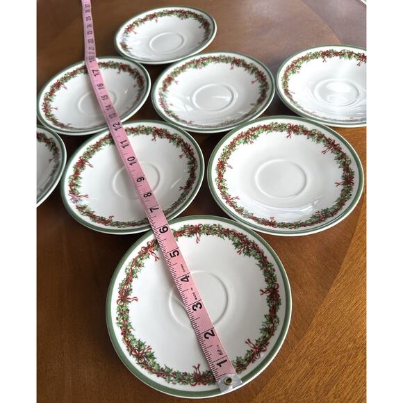 4 Christopher Radko Holiday Celebrations Saucer Plates Christmas Tree- GIFT SALE - Picture 10 of 16